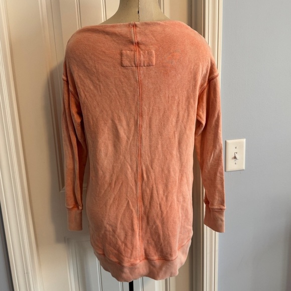 Pilcro XS Donna Tunic Pullover Sweatshirt Top ~ Off Shoulder Relaxed Slub Anthro - Picture 2 of 9